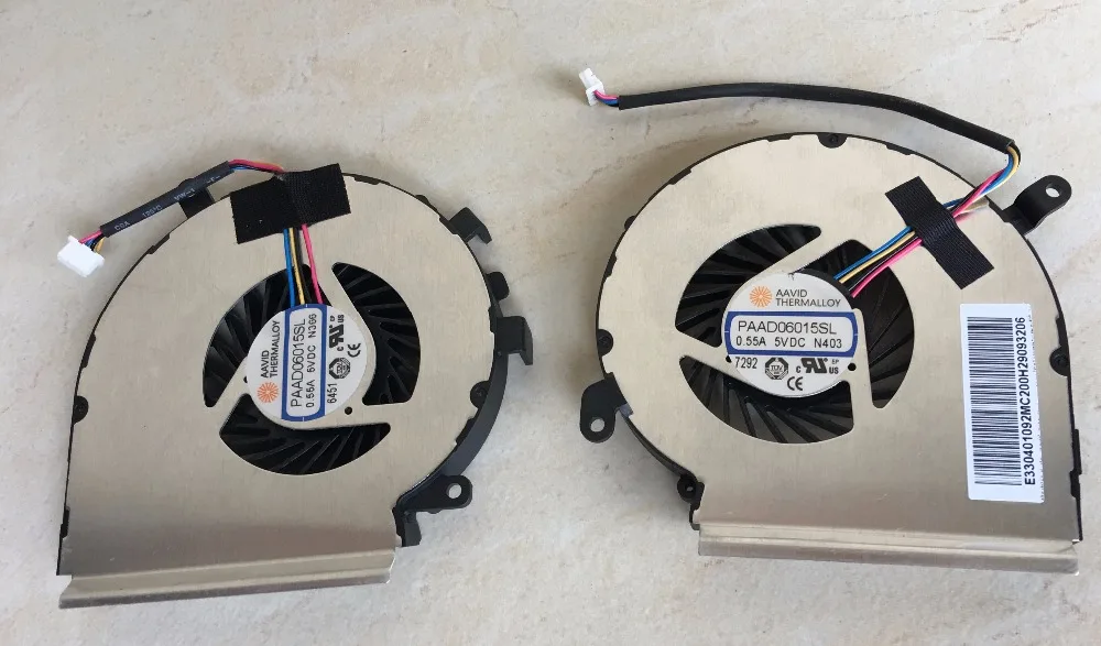 New MSI GE62VR GP62VR GP62MVR CPU /& GPU Cooling Fan AAVID PAAD06015SL N366 N371