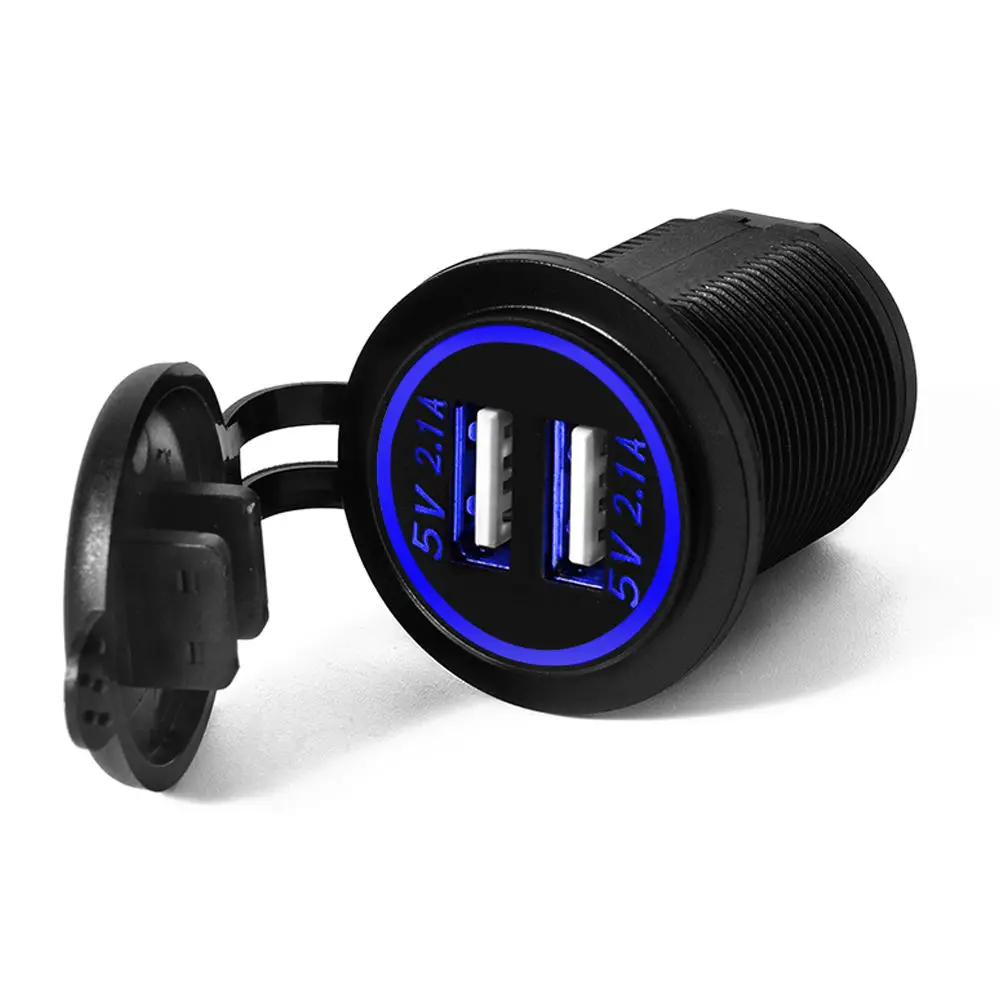 Chenes 20 шт красный цвет 4.2A USB Автомобильное зарядное устройство на 12 В/24 В для