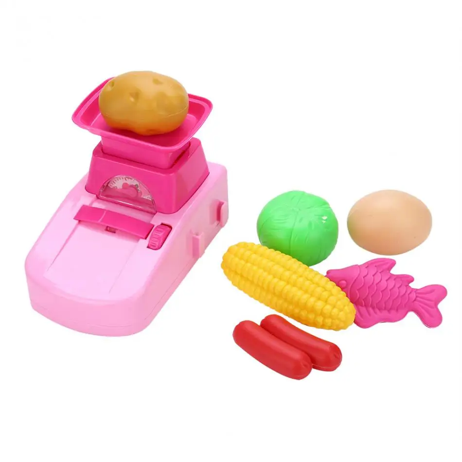 Детский Розовый имитированный пластик+ электронный супермаркет кассовый аппарат касса игрушка обучающая детская набор для ролевых игр