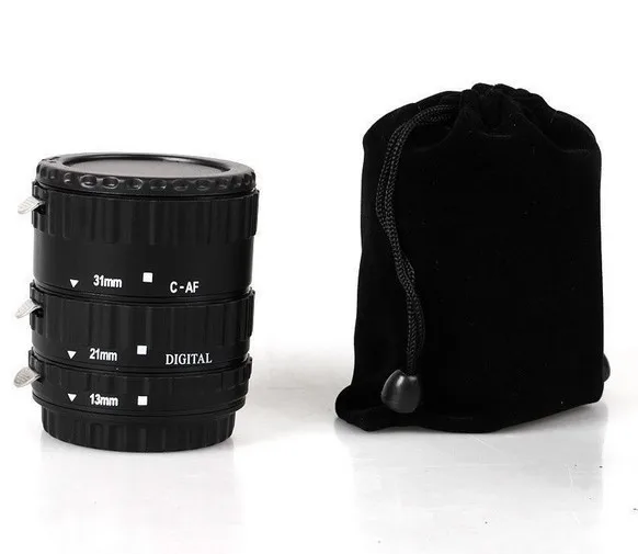 

Black Aluminum Alloy Electronic AF TTL Auto Focus Macro Extension Ring Tube For Canon EOS 50D 600D 70D 1D4 1000D EF EF-S Len