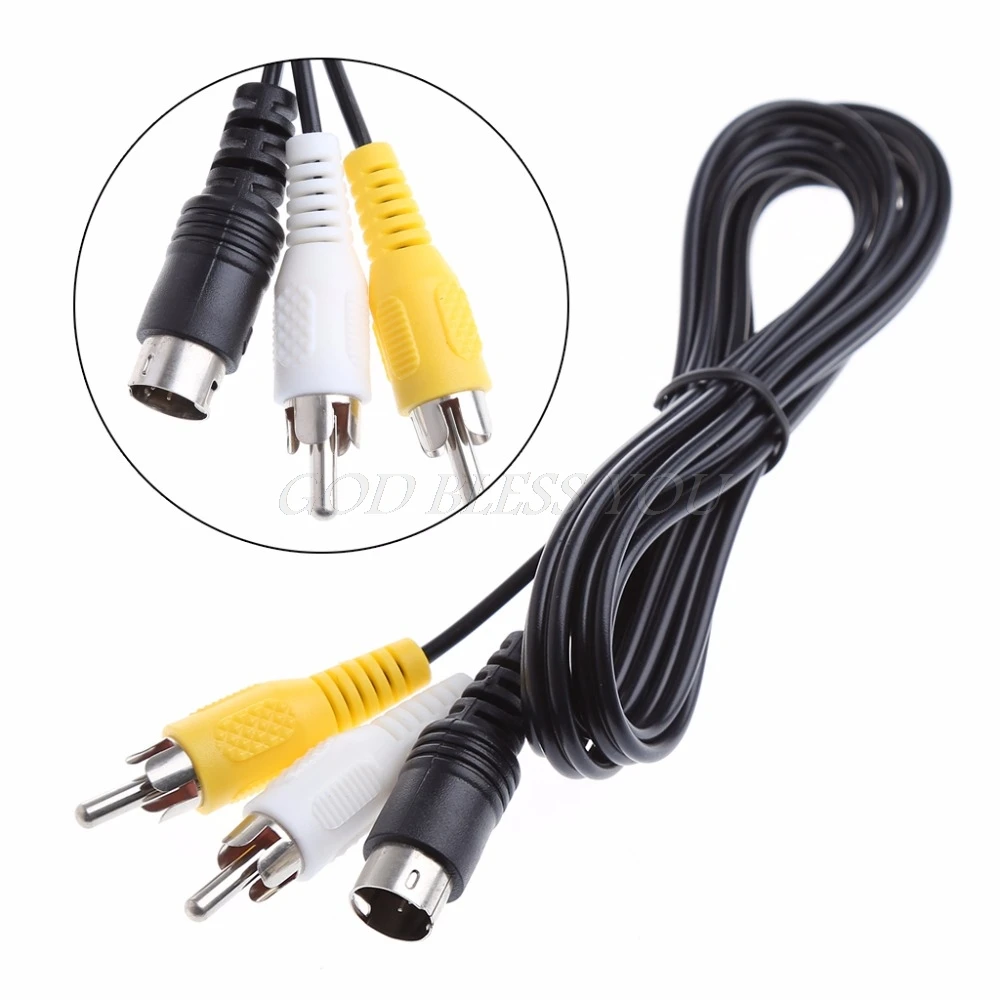 

Black 1.5M/5FT Audio Video AV Stereo Composite Adapter Cable For SEGA Genesis/MD