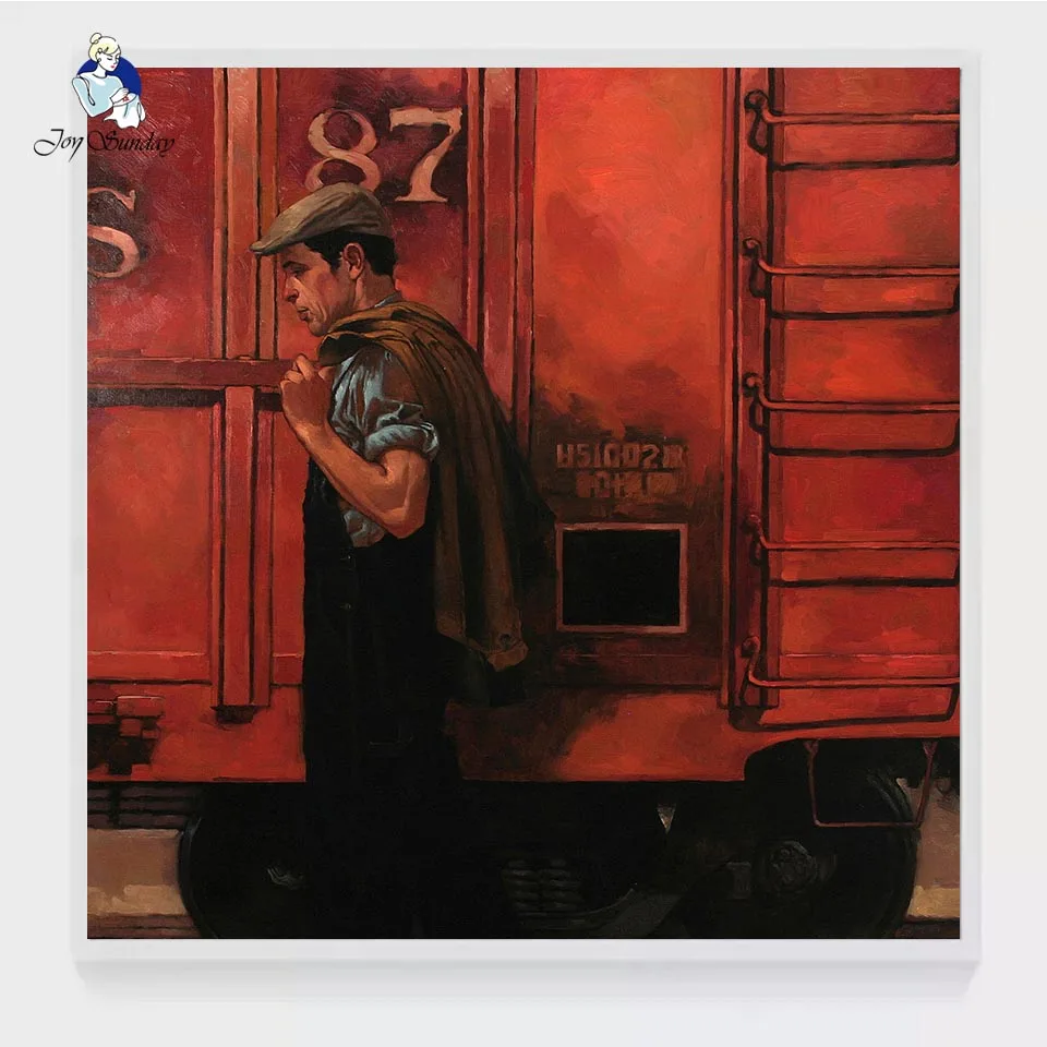 

JOY SUNDAY,Diy Diamond Painting Cross Stitch Diamond Mosaic Needlework Crafts Full Diamond Embroidery Reading Sideways man 8
