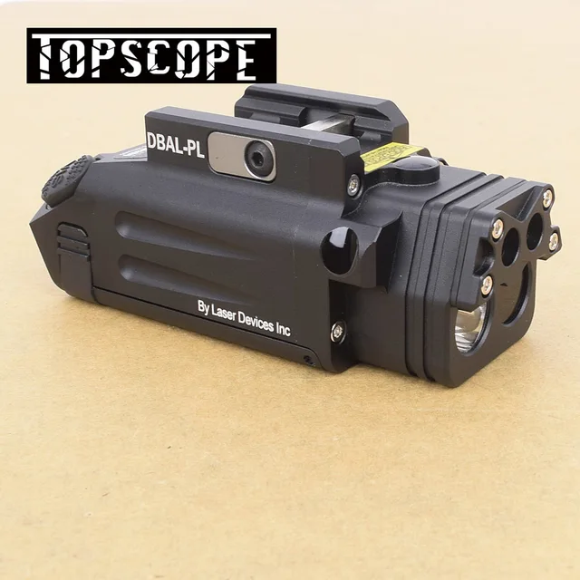 DBAL PL Tactical Hunting Combo Light White LED 400 Lumens Best Gun Flashlight With Red Laser and