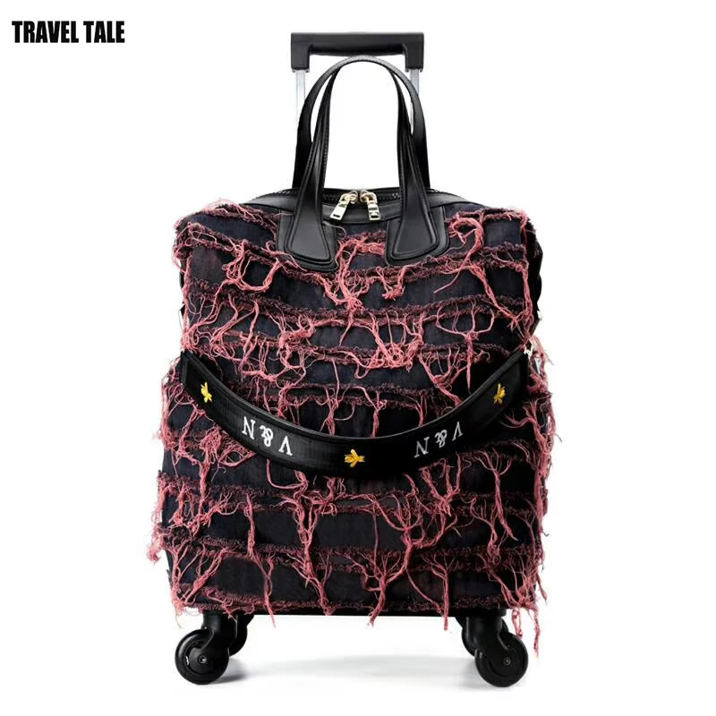 TRAVEL TALE 18 inch women spinner hand luggage cabin trolley hand travel bag with wheelsin