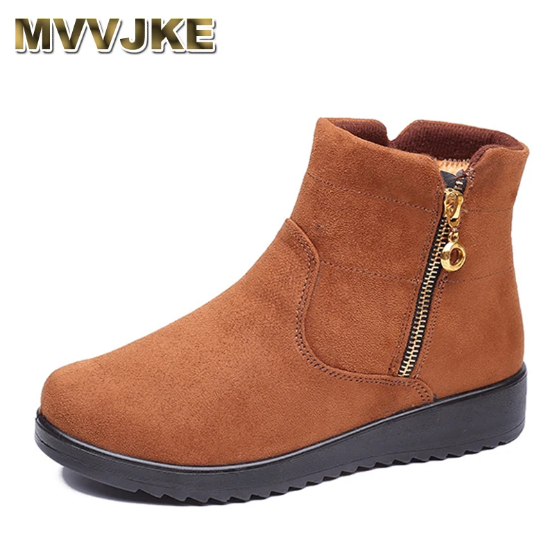 

MVVJKE 2017 WINTER OLD BEIJING STYLE WOMEN SNOW BOOTS COTTON SHOES ANKLE ANTISLIP WOMEN AUTUMN BOOTS PLUS