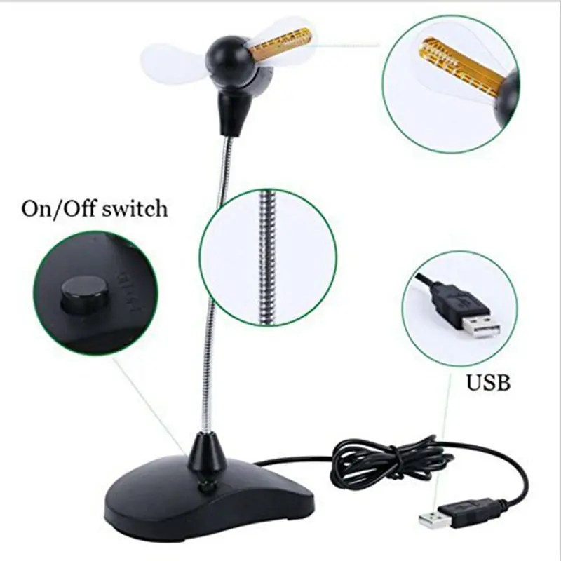 USB LED light Clock Fan show