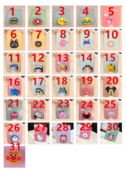 

100Pcs Cartoon Earphone Cable Organizer Cable Winder Silicone suction cup Cord Holder For Iphone phone holder stand