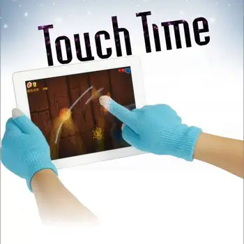

Colorful Touch Screen Winter Gloves For Man And Women Full Finger Gloves Female Solid Cotton Gloves Screen Luvas For Smartphone