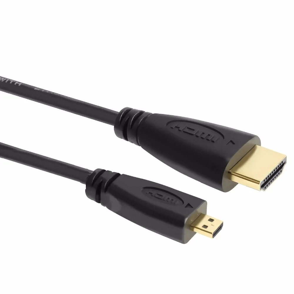 200 шт./лот v1.4 3d 10 футов 3M микро HDMI к HDMI кабель с Ethernet для сотовых телефонов 3 м для win8 4 k x 2 k