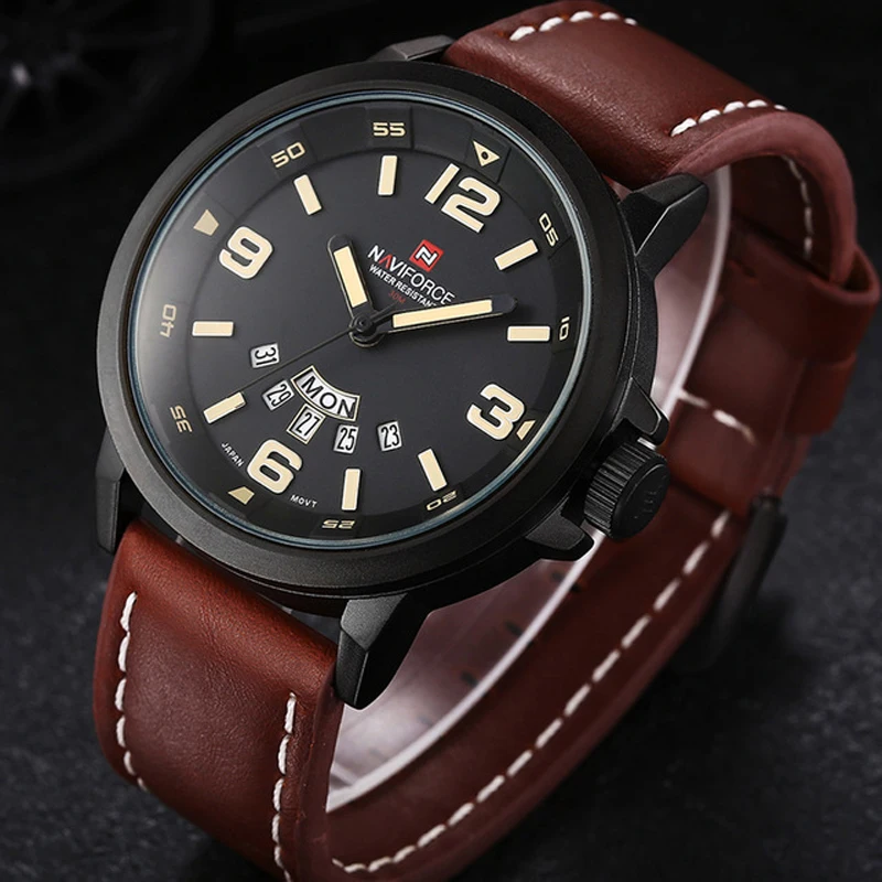 naviforce watch leather