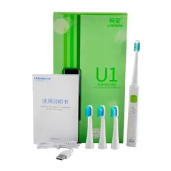 Электрический Зубная щётка электронный Перезаряжаемые зубные щетки с 4 шт Сменные головки LANSUNG U1 тра sonic