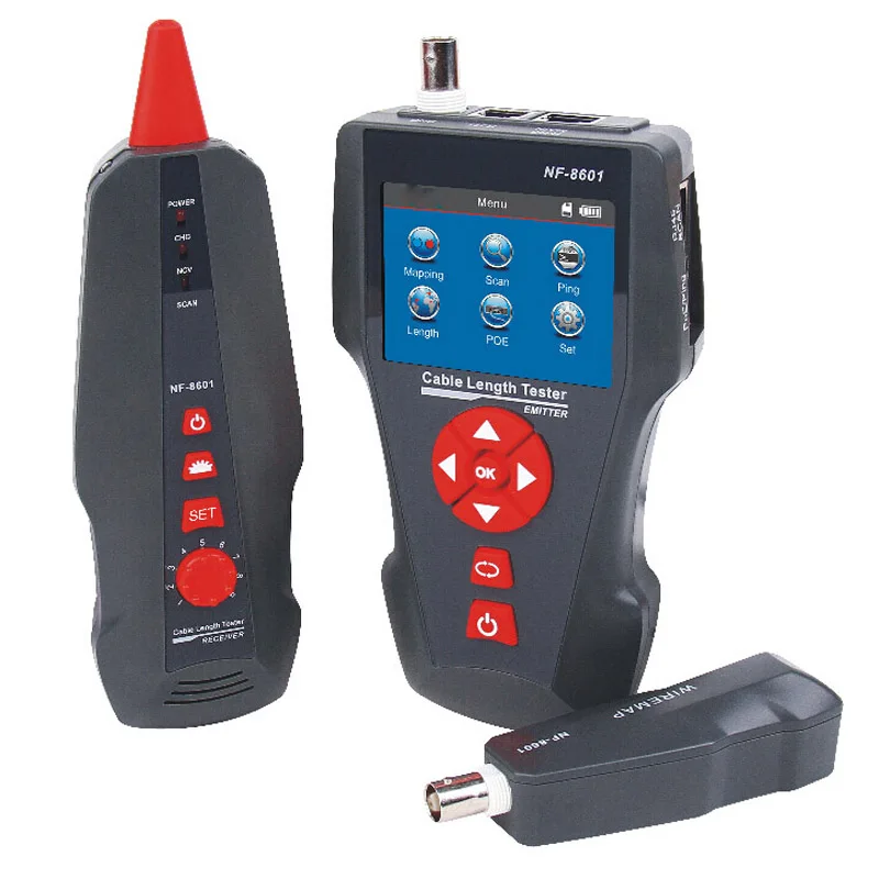 New NF 8601 Multi functional Network Cable Tester LCD Cable length Tester Breakpoint Tester English version