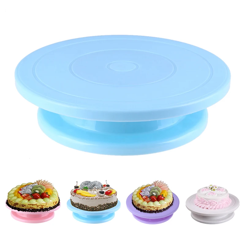 

DIY Cake Stand Cake Turntable Rotating Stand Platform Round Cake Plate Pan Baking Tool Kitchen Accessories