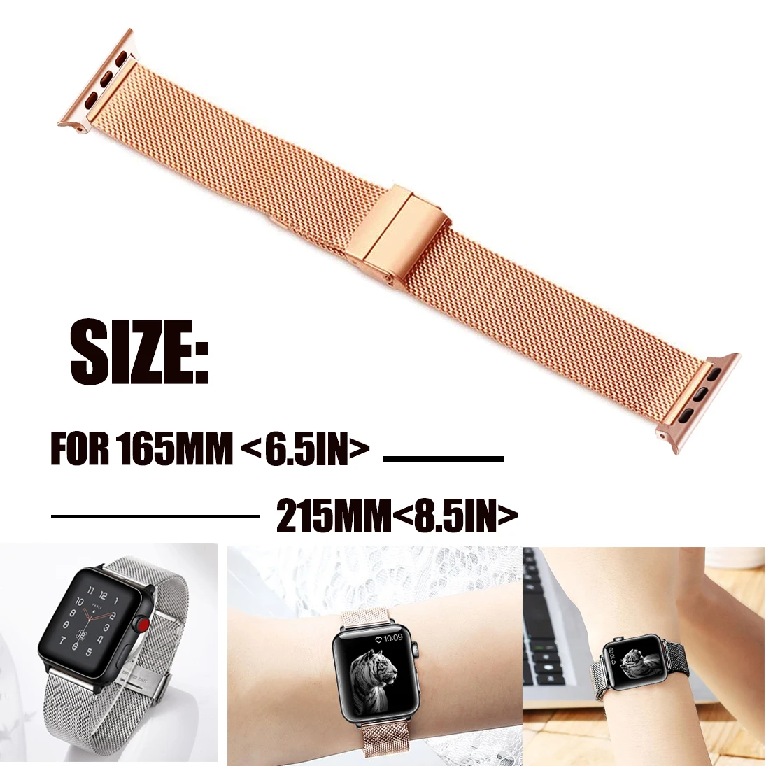 Миланский ремешок для часов Apple Watch 38 мм 42 44 40 из нержавеющей стали женщин и мужчин