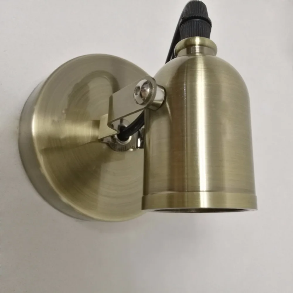 Vintage Gold Wall Lamp Bedroom Loft Adjustable Wall sconce Bedside Wall Light Ceramic Lamp Holder Industrial Wall Mount Light (16)