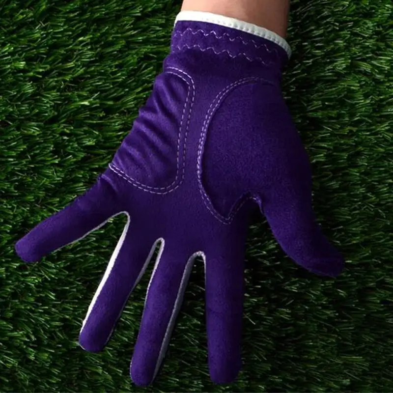 PGM женская перчатка для гольфа s Высококачественная Женская микрофибровая кожаная ткань для гольфа перчатка для левой руки правая и ручная дамские спортивные перчатки для гольфа
