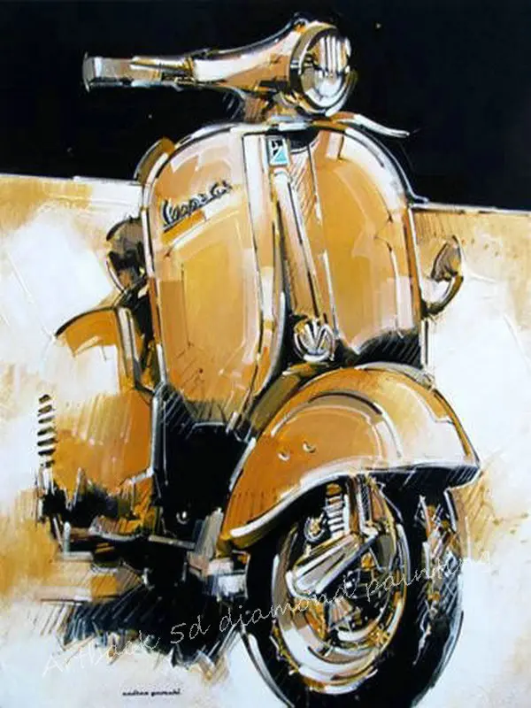 

5D diamond painting electric car icon full square / round drill painted ladies motorcycle rhinestones 3d mosaic diamond
