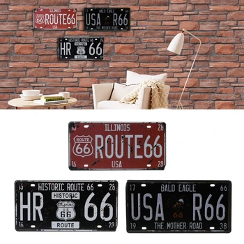 Route 66 Car Vintage Bolts for License Plate 1