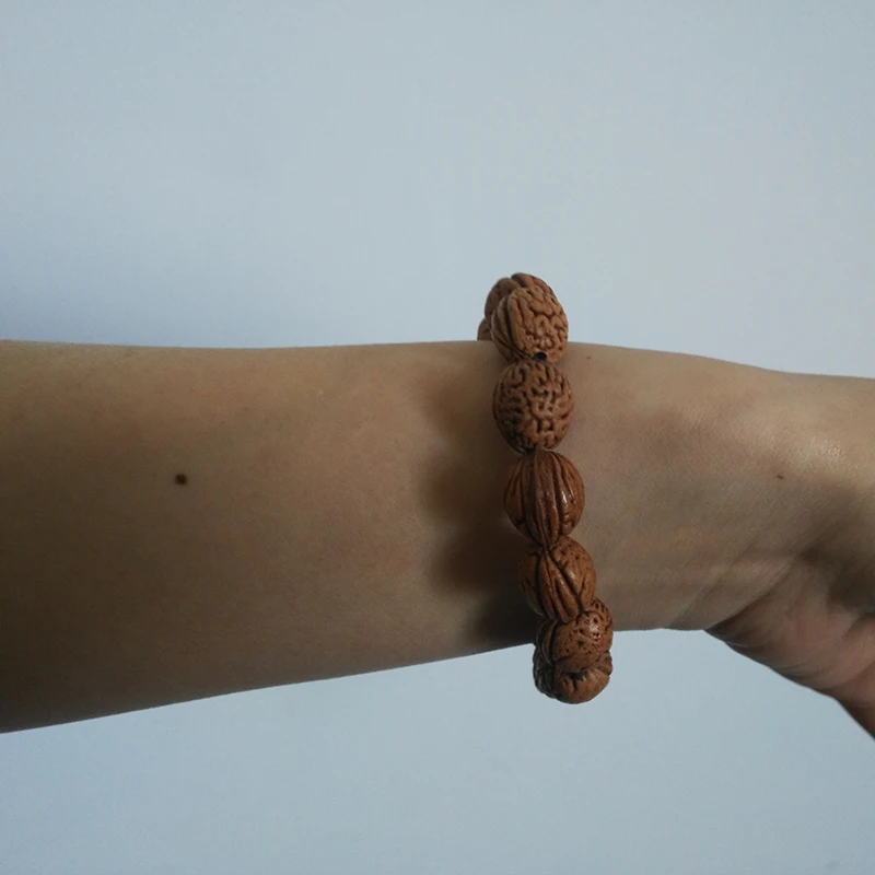 Натуральные Дикие горные бусины из грецкого ореха буддийский Мала Будда деревянные браслеты ручной работы DIY дружба счастливые мужские браслеты