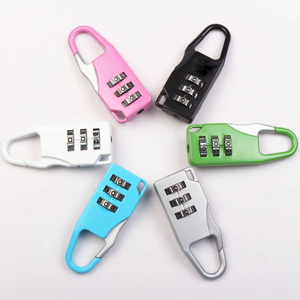 Alloy Safe Combination Code Number Lock Padlock for Luggage Zipper