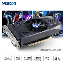 Yeston GeForce GTX 1050Ti GPU 4GB GDDR5 128 bit Gaming Desktop computer PC Video Graphics Cards