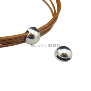 

10pcs/lot metal half ball European Charm Beads Fitting Charm Bracelet F335