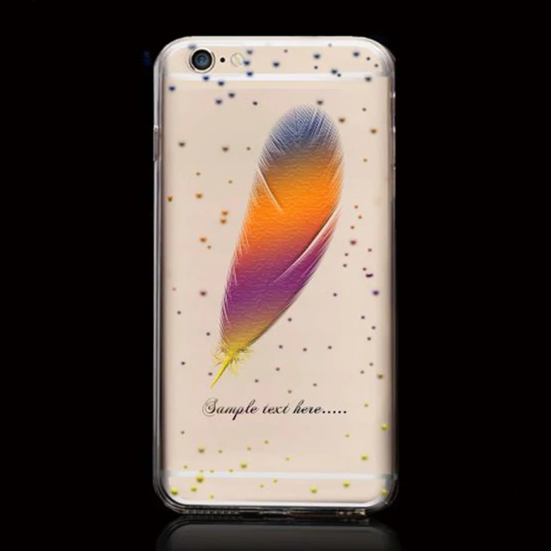 Gumiice Цветной перья 4.7 дюйма и 5.5 дюймов телефона Чехлы для iPhone 6 6S|case for iphone|phone casescase