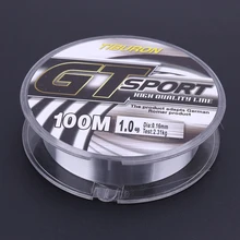 100 м прозрачный Гладкий мягкий супер растяжение нейлоновый лидер леска веревка 0,8/5,0/4,0/3,0/2,0/1,0 рыболовные принадлежности pesca
