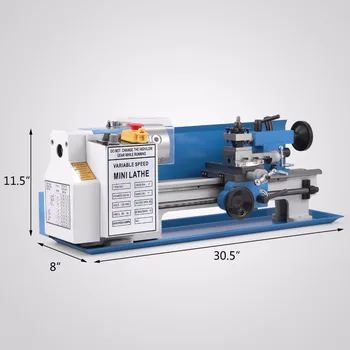 

100-2500 RPM Infinitely Variable speed Mini Lathe high-Precision Benchtop Metal Lathe Tool Machine Milling Digital Display