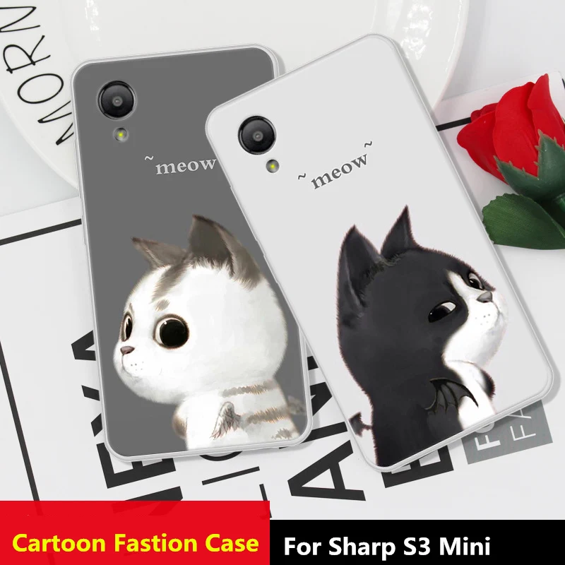 Caetoon чехол для Sharp S3 мини FS8018 ТПУ окрашенные мобильный телефон оболочки милый