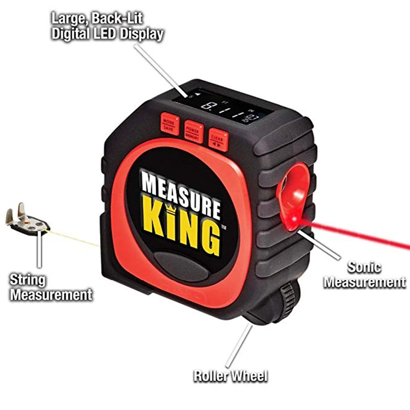 KALAIDUN Laser Rangefinder Digital Tape Multifunctional 3-in-1 Measuring Tool Laser Level Laser Range Finder LCD Digital Display1