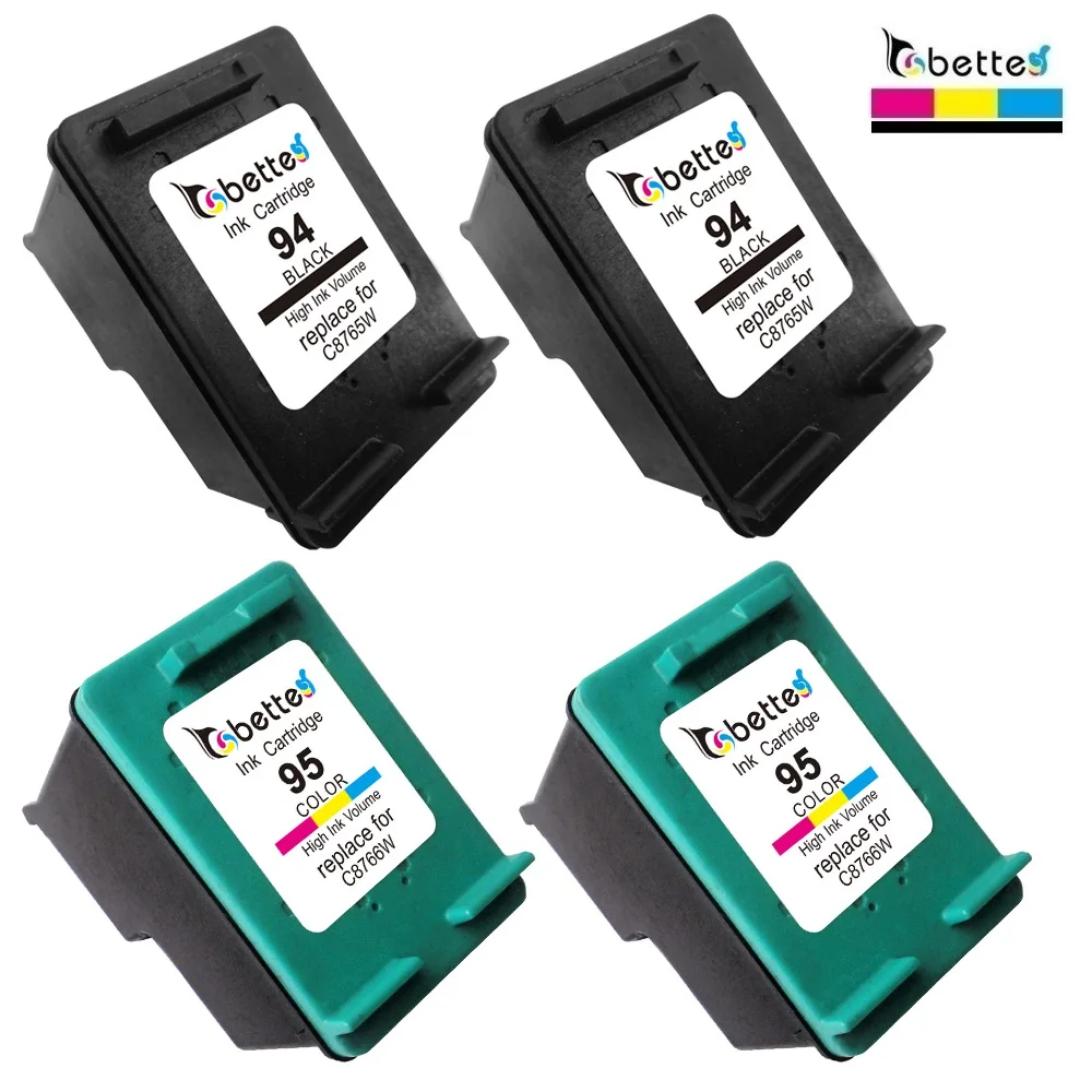 4PK, Cartuchos de tinta para HP 95 94 hp94 hp95 PSC 1610 1610 v 1610xi 2350  2355 2355 v 2355xi K7108 K7103 K7100 Officejet H470 100 150|ink cartridges  hp 364|ink cleaningink pants - AliExpress