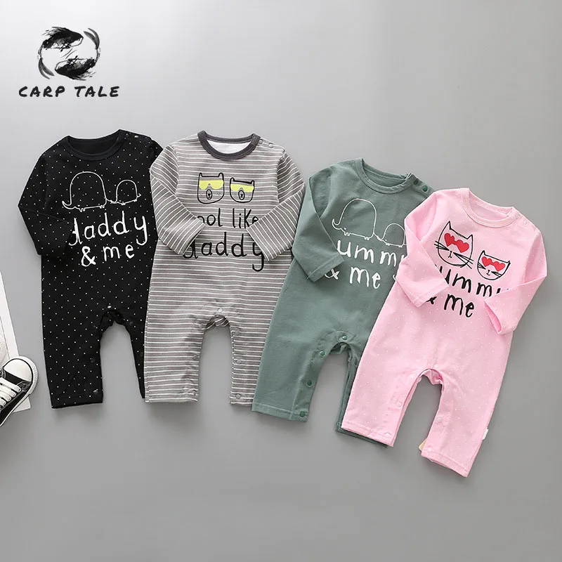

Cute fashion bodysuit baby clothes mummy&me cotton short sleeve newborn clothes daddy&me baby jumpsuit baby clothing 2019