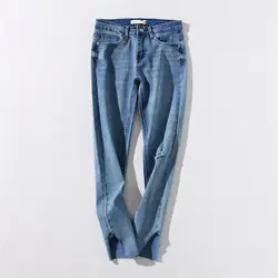 Лето, новый европейский и американский улица тенденция высокой талией однотонные джинсы женские, тонкий сексуальный стрейч женские