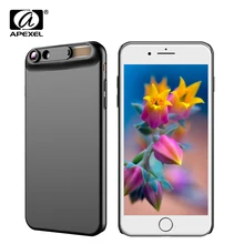 APEXEL 10X Супер Макро объектив Микро телефон камера объектив Комплект с задней чехол для iPhone 6 6s plus 7/8