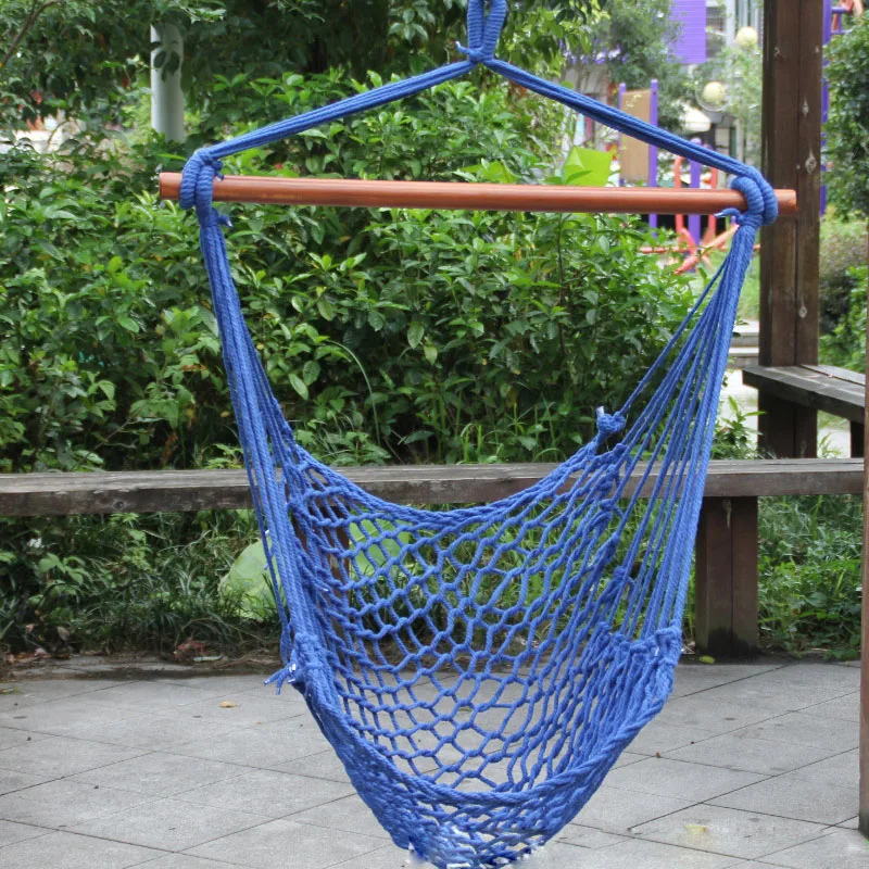 T Balcony Mesh Hammock Dorm Hanging Chair Kids Rock Swing Red Blue Camping Hammock Single-person Outdoor Furniture Hammocks T Balcony Mesh Hammock Dorm Hanging Chair Kids Rock Swing Red Blue Camping Hammock Single-person Outdoor Furniture Hammocks