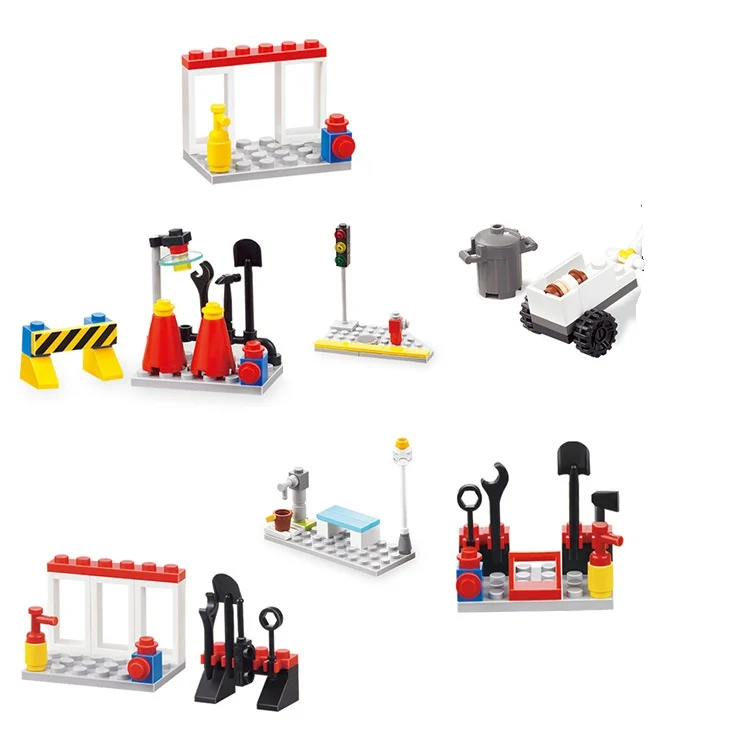 

Legoing Blocks City Police Fireman Traffic Light DIY Building Blocks Toys for Children Assemble City MOC Parts Kid Gift