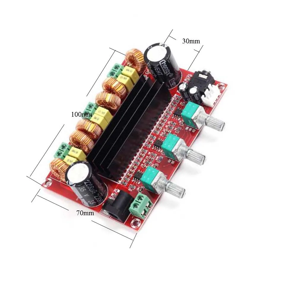 XH-M139 новая версия TPA3116D2 DC12V-24V 2X50 Вт+ 100 Вт 2,1 канальный цифровой сабвуфер усилитель доска D3-005