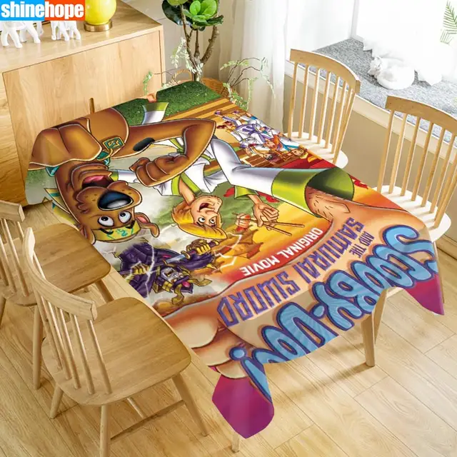 Customize Tablecloth Scooby Doo Oxford Cloth Dust Proof
