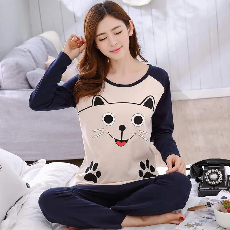 

Sexy Pajamas for Women Autumn Winter Pijama Mujer Onsie 2 Piece Lingerie Set Women Pajamas Plus Size Underwear Sleepwear