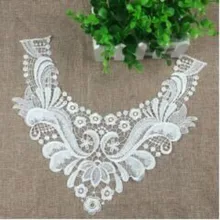 Вышивка воротник Цветочная вышитая аппликация кружевной вырез воротник аксессуары для одежды Скрапбукинг