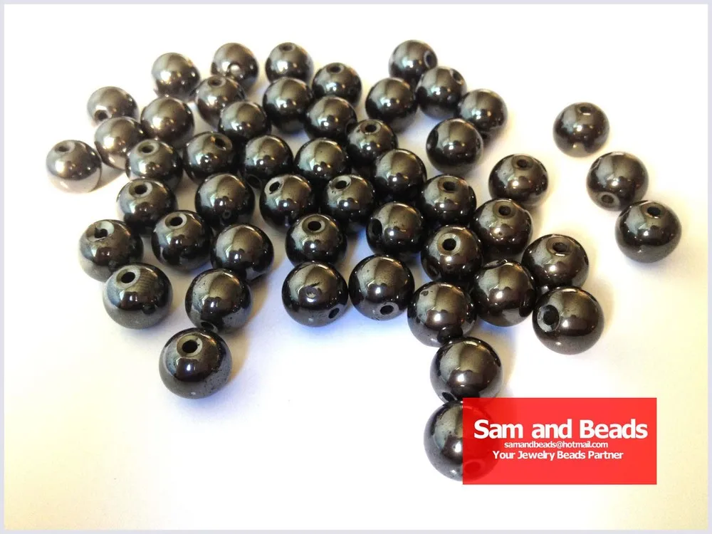 

50Pcs/Lot Magnetic Hematite Beads For Handmade Bracelets Free Shipping Wholesae 10MM High Quality