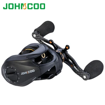 

JOHNCOO Carbon Baitcasting Reel 13+1 BB Super Light Casting Centrifugal And Magnetic Brake System Bass Fishing Carp Molinete