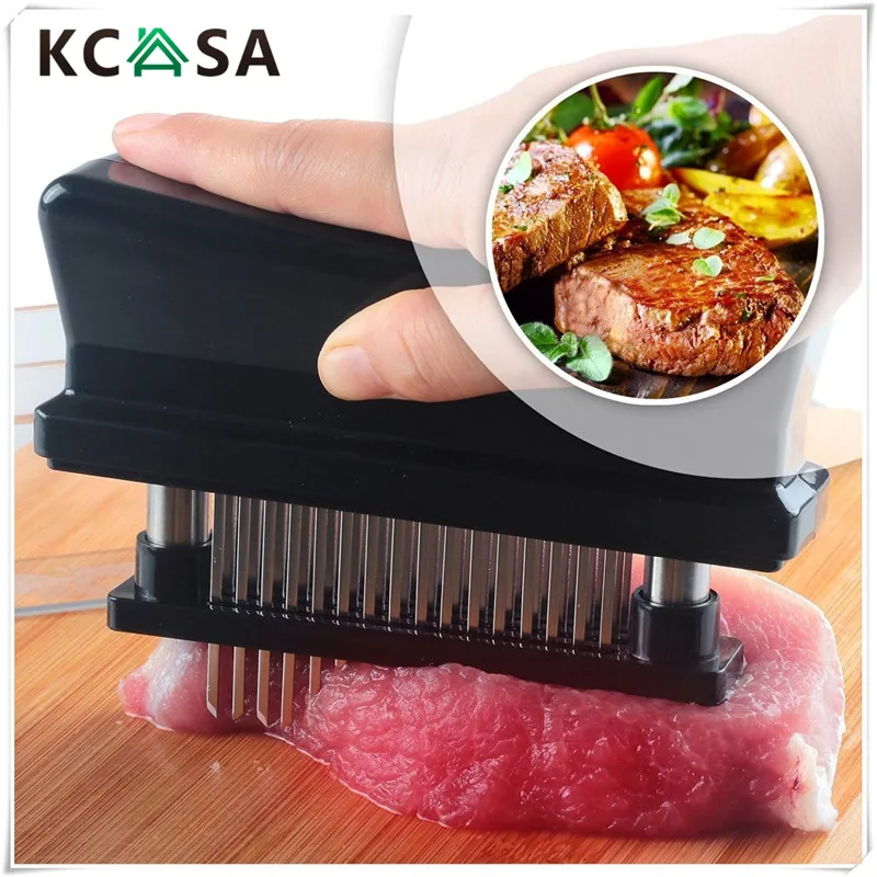 

KCASA KC-MH06 Stainless Steel 48-blade Loose Meat Machine Steak Meat Tenderiser Needle for meat beef bbq baking Kitchen Tools