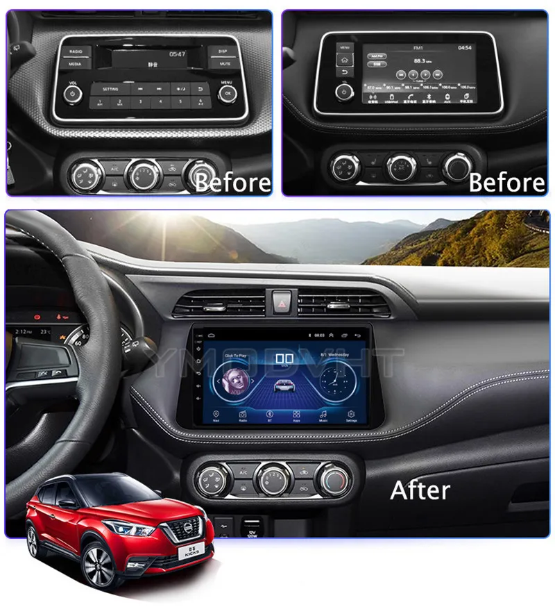 Flash Deal 10.1inch IPS and 2.5D Touch Screen Android 8.1 Car DVD GPS Navigation for Nissan kicks 2017-2018 Radio Audio Stereo 2