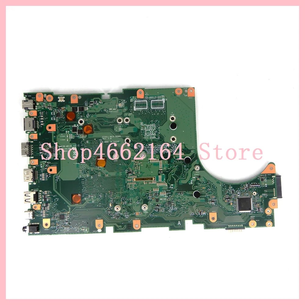 Very best  X756UA Motherboard I3-6100 CPU REV 2.0 Mainboard For Asus X756U X756UAM X756UX X756UA X756UJ X756UB