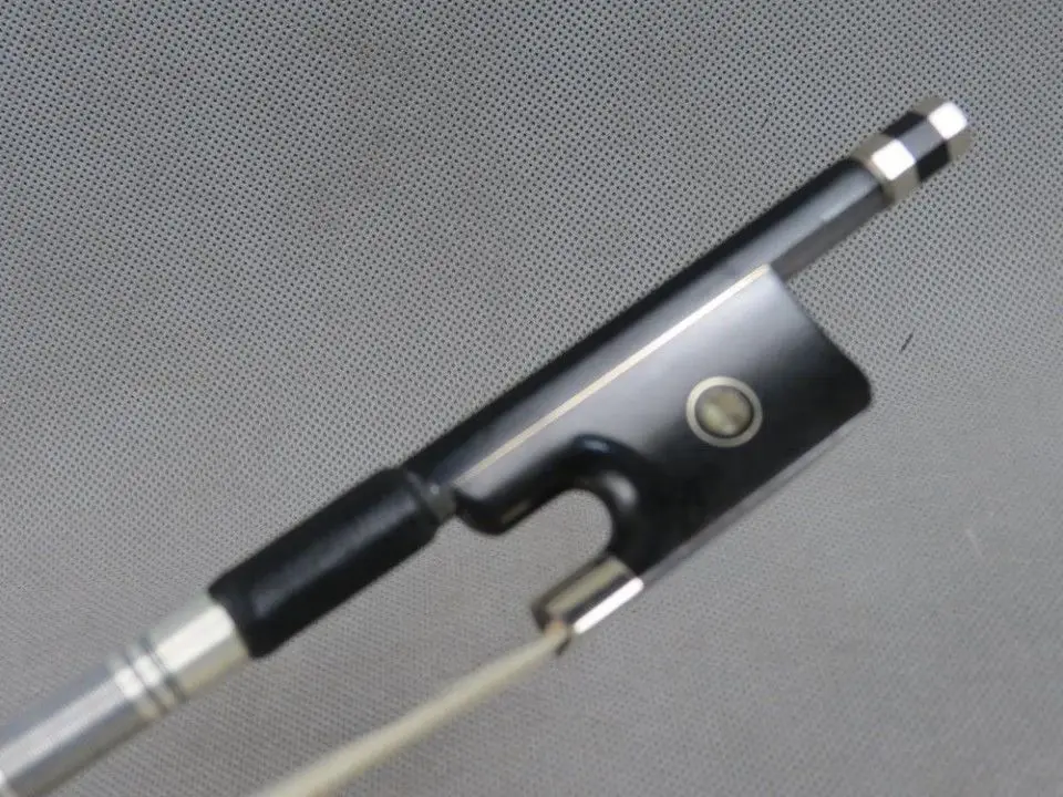 Strong black Carbon fiber Cello bow 3/4,ebony frog #5273