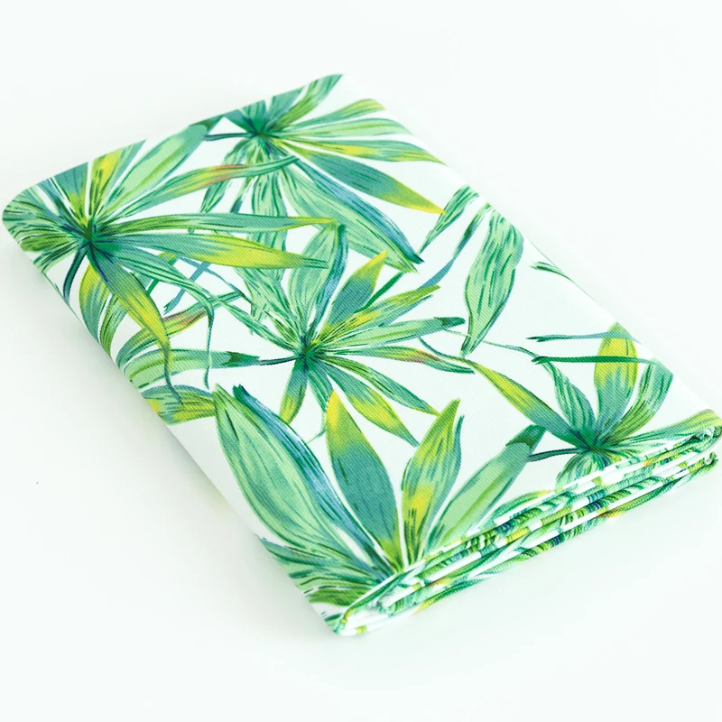 

RUBIHOME (100x150cm)Printed Tree Green Leaf Design 100% Cotton Fabric for DIY Sewing Table Covers Home Decoration Materail