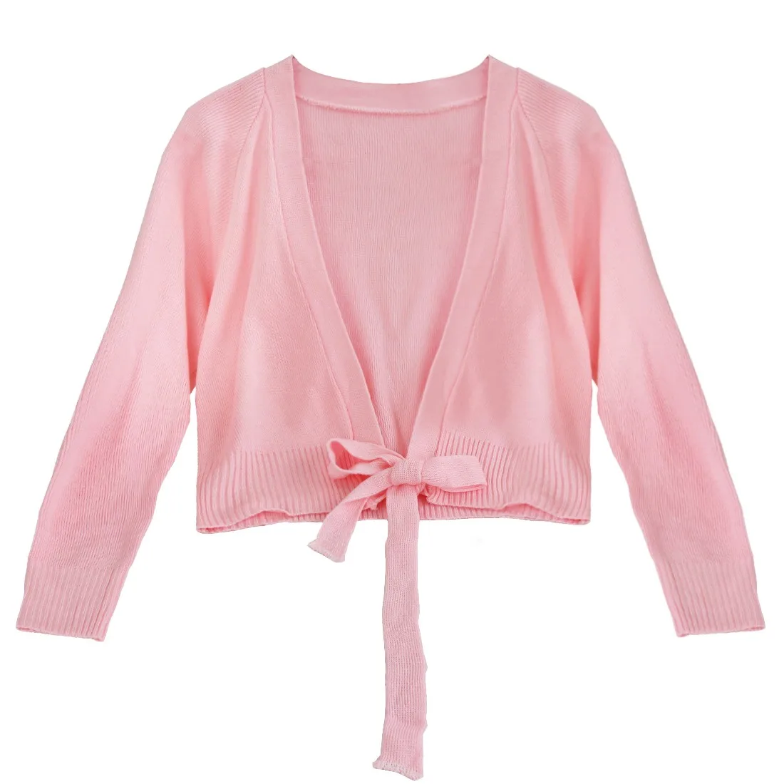 Балетный свитер для танцев, одежда для гимнастики, платье для девочек детское вязаное теплое пальто с запахом костюм для выступлений - Цвет: Pink