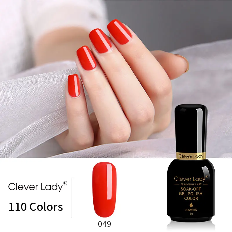 Clever Lady УФ-гель для ногтей светодиодный геллак Esmalte Permanente Гибридный гвоздь гель лак 110 цветов Набор лаков для ногтей смола 8 мл(1 - Цвет: 049